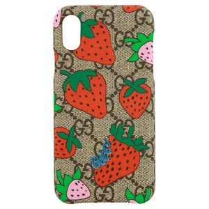 NIB $400 AUTHENTIC GUCCI LIMITED EDITION GG STRAWBERRY SUPREME IPHONE CASE X XS